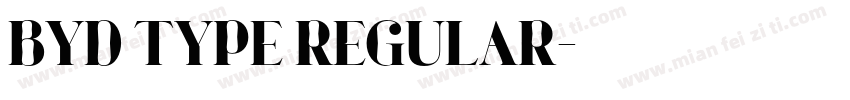 BYD TYPE REGULAR字体转换